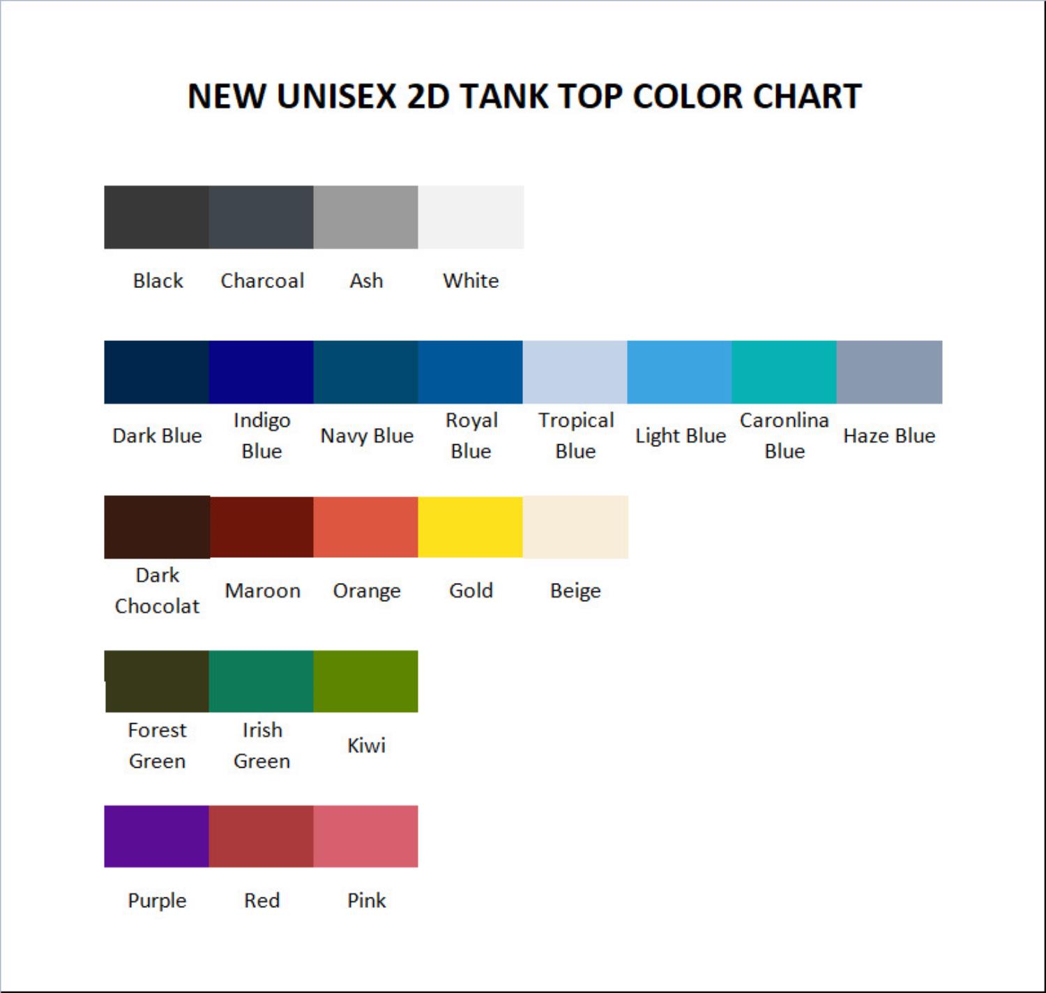 tank top color chart - Moonrise Store