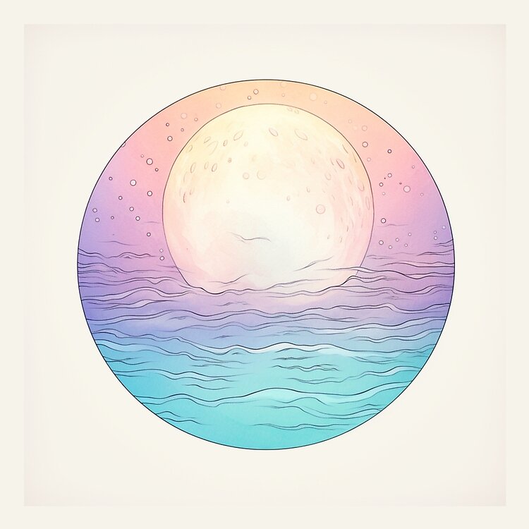 Moonrise Pastel Print Tote Bag - Image 2