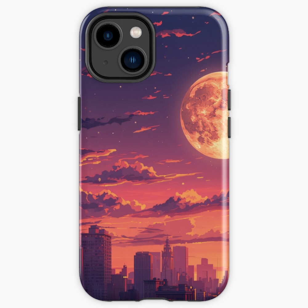 City Moonrise Anime Twilight Skyline Iphone Case