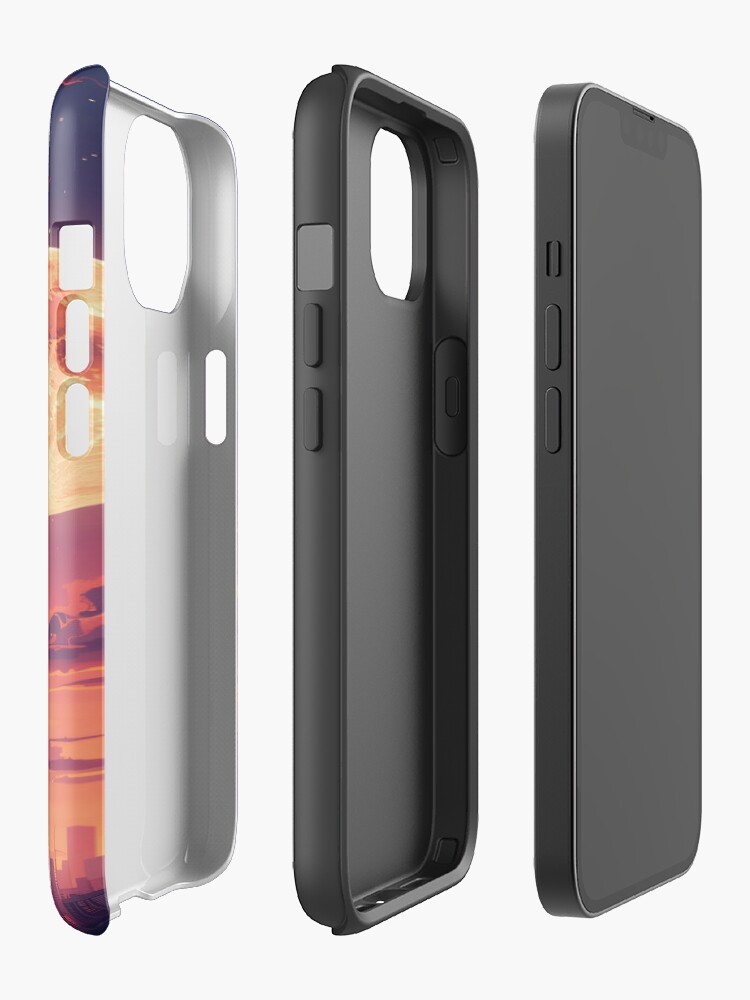 City Moonrise Anime Twilight Skyline Iphone Case - Image 2