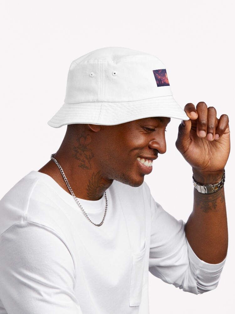 City Moonrise Anime Twilight Skyline Bucket Hat - Image 3