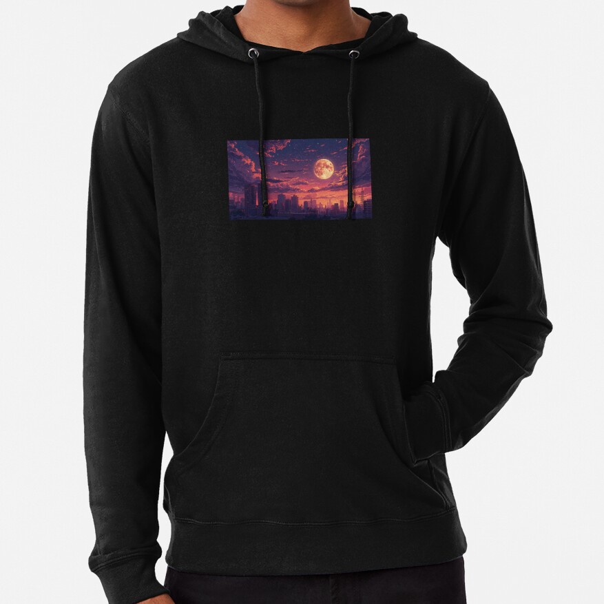 Moonrise Anime Twilight Skyline Hoodie - Image 3