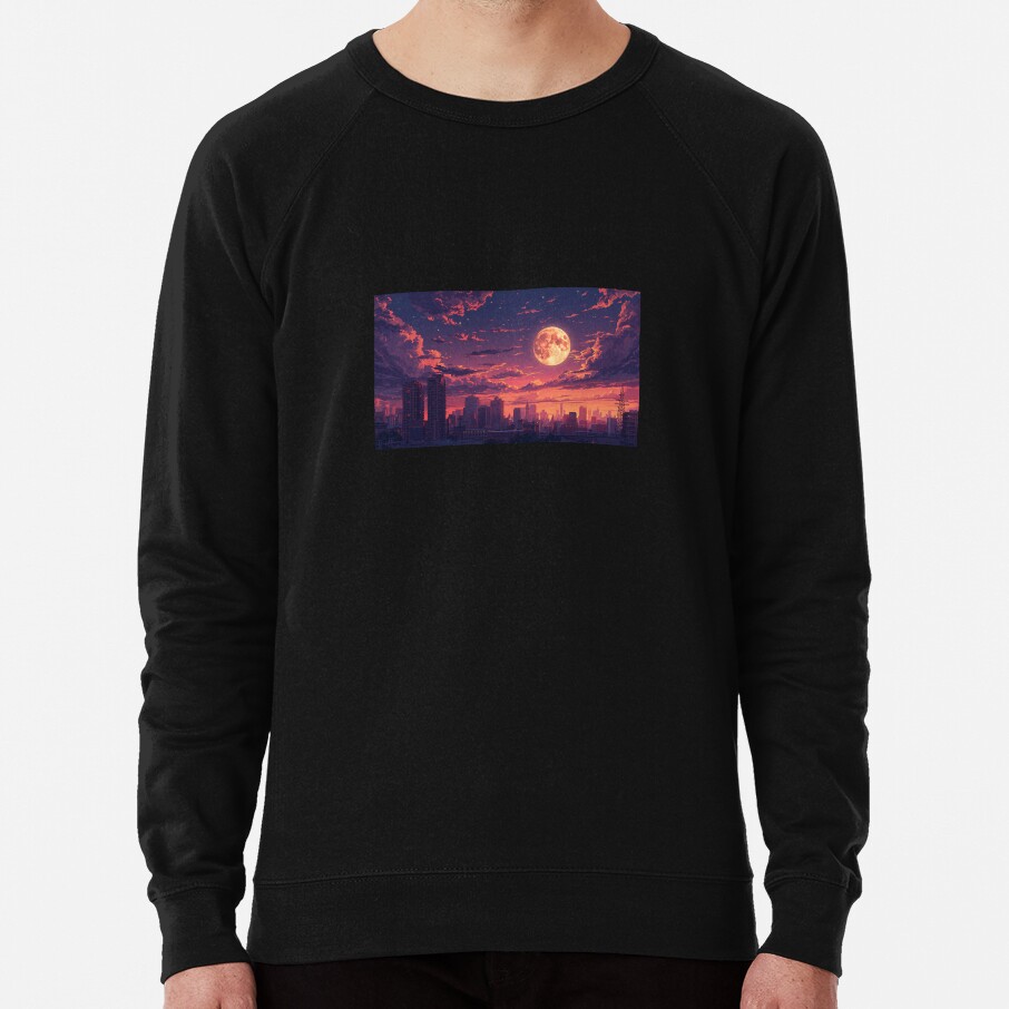 Moonrise Anime Twilight Skyline Sweatshirt - Image 5