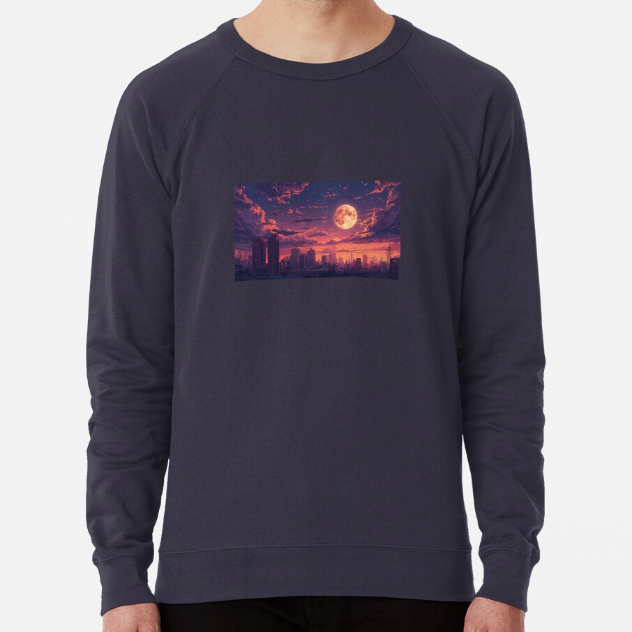 Moonrise Anime Twilight Skyline Sweatshirt - Image 2