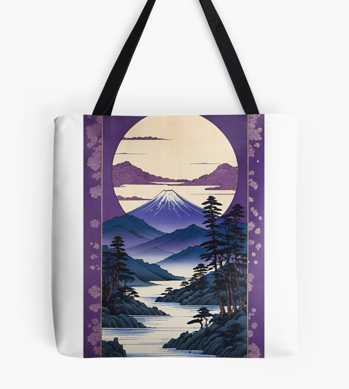 Purple Moonrise Tote Bag
