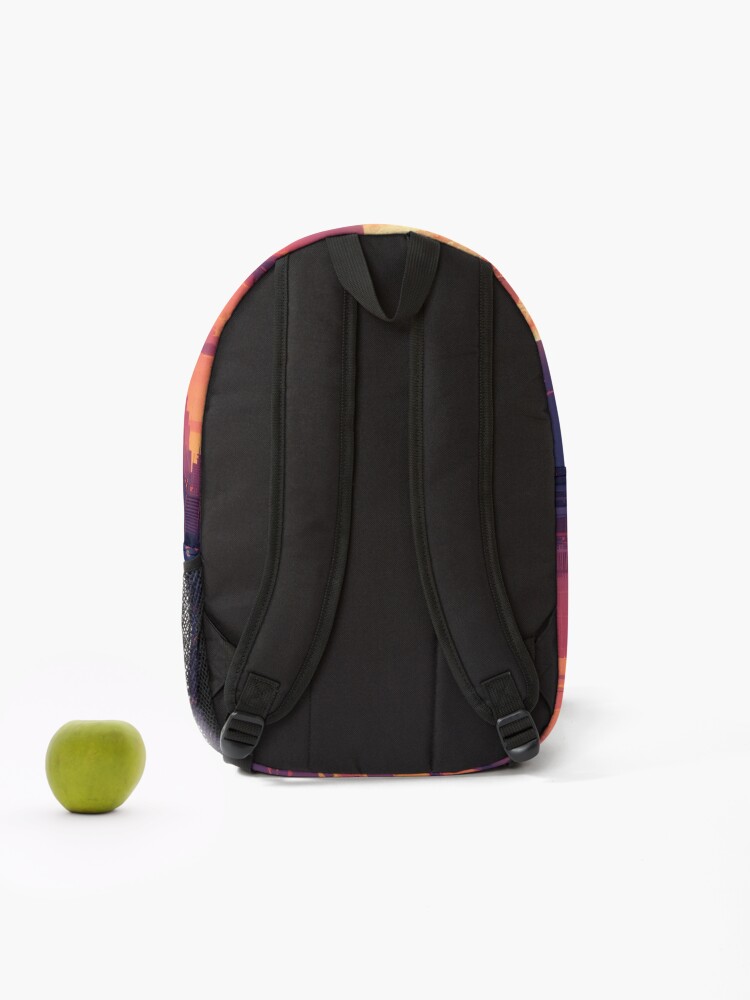 City Moonrise Anime Twilight Skyline Backpack - Image 2