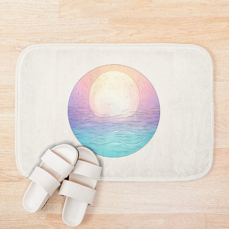 Moonrise Pastel Print Bath Mat - Image 3