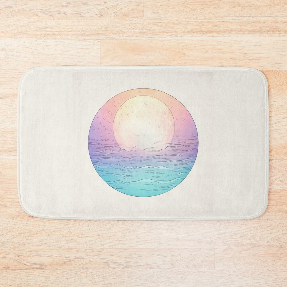 Moonrise Pastel Print Bath Mat