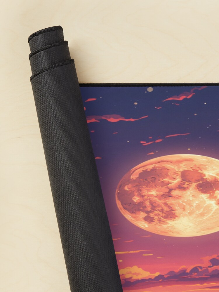 City Moonrise Anime Twilight Skyline Mouse Pad - Image 2